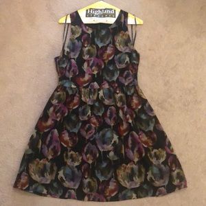 Muted Floral Print Dress Size L